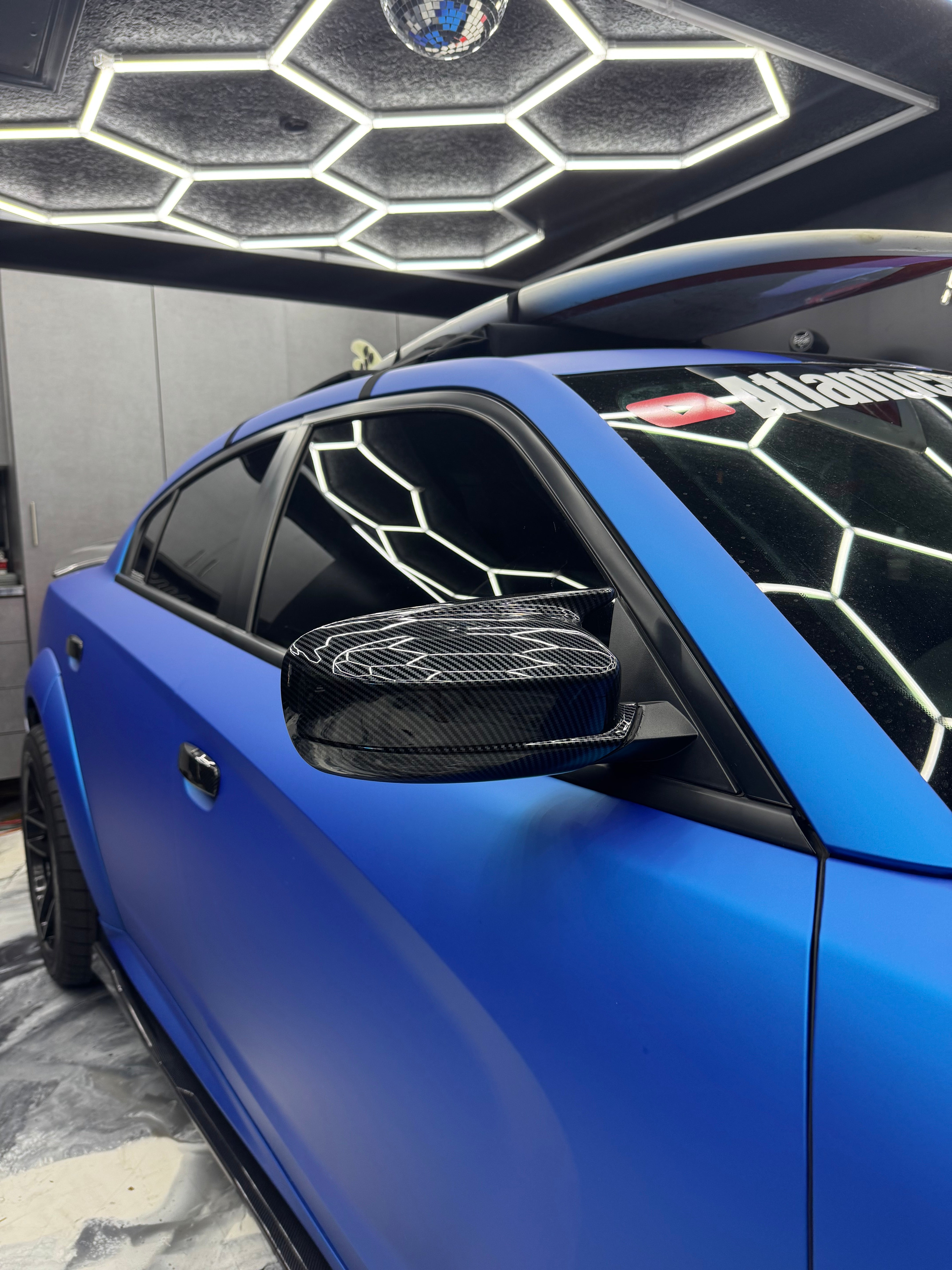 4x Carbon Dipped Exterior Door Handles Dodge Charger 2011-2023