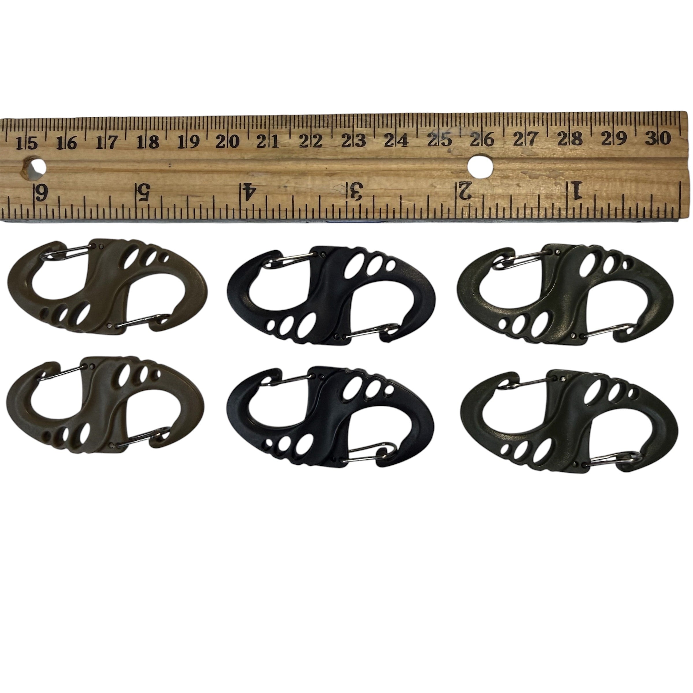 Compact Tactical Double S-Hook Keychain- 2:Pair
