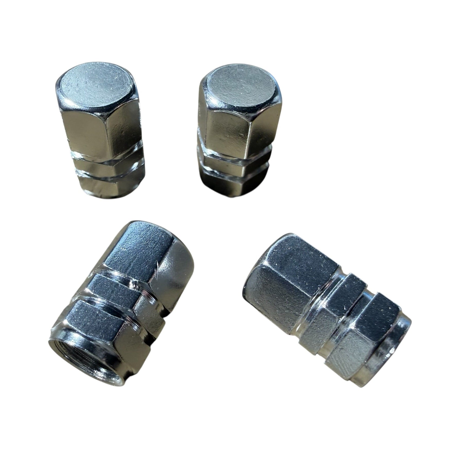 Silver Valve Stem Caps style 2