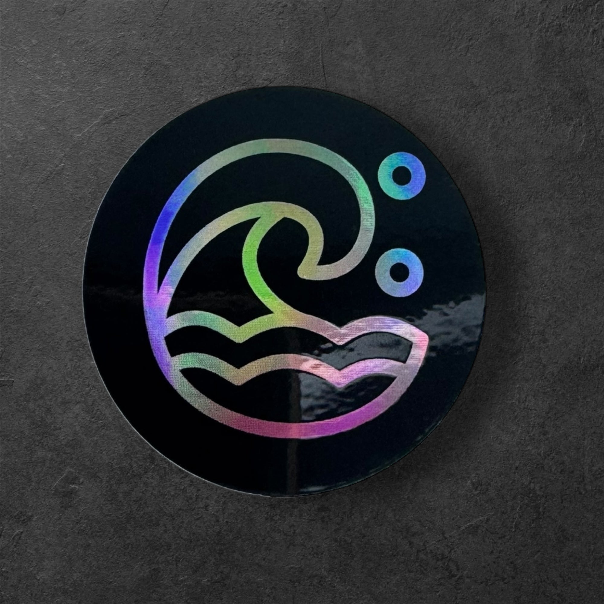 Holographic Miami Vice Wave Sticker