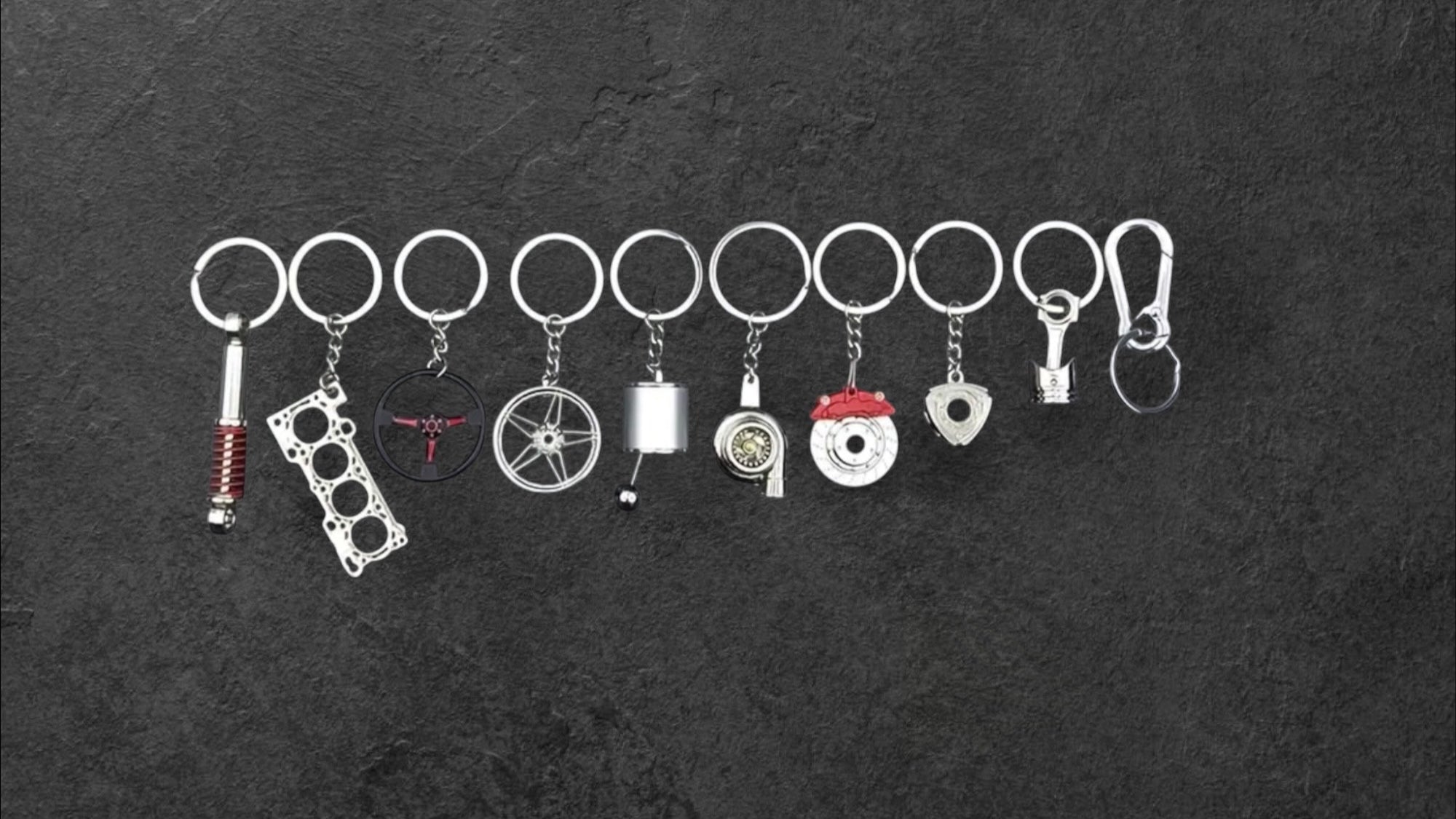 RANDOM Car Keychain - Silver