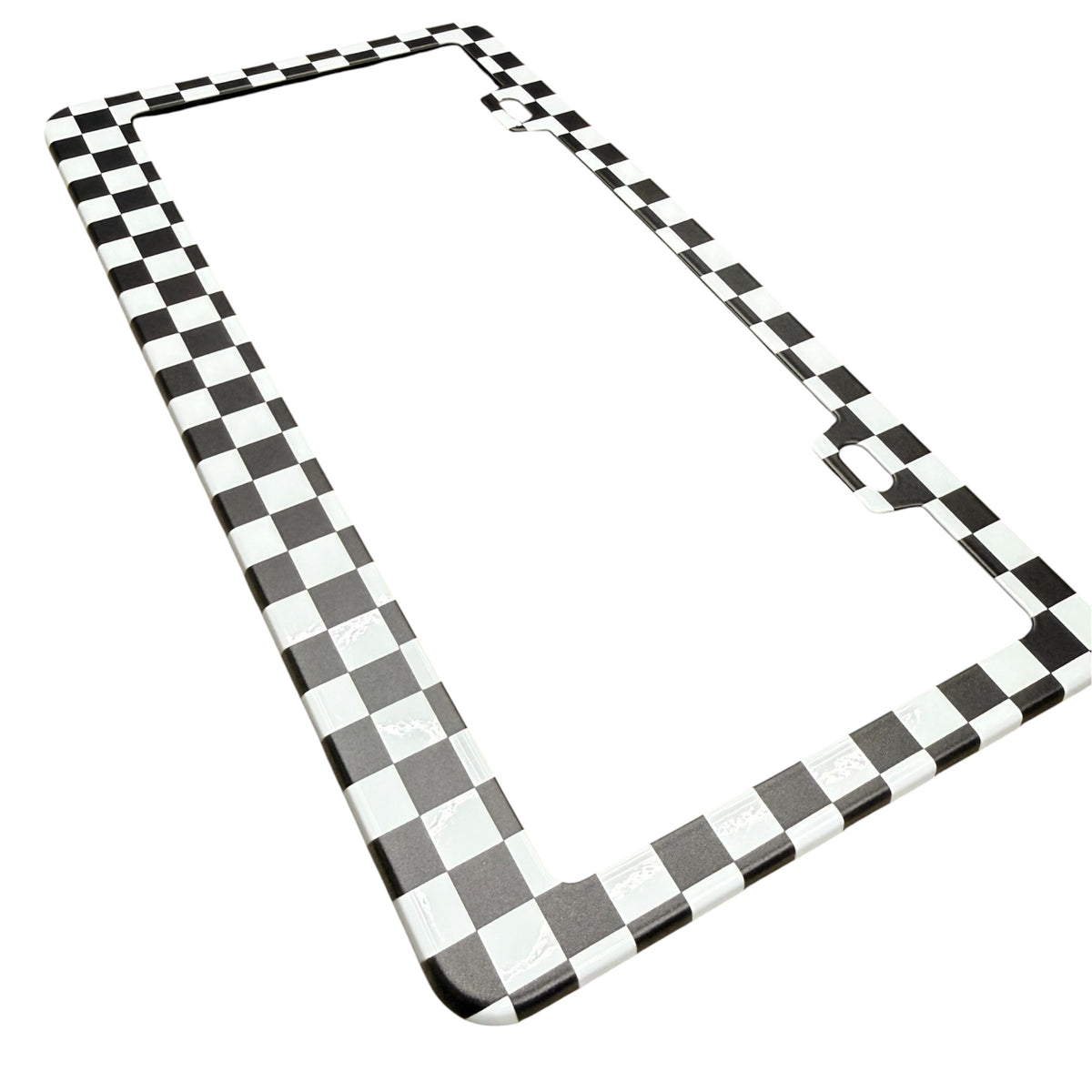 Checkered License Plate Frame