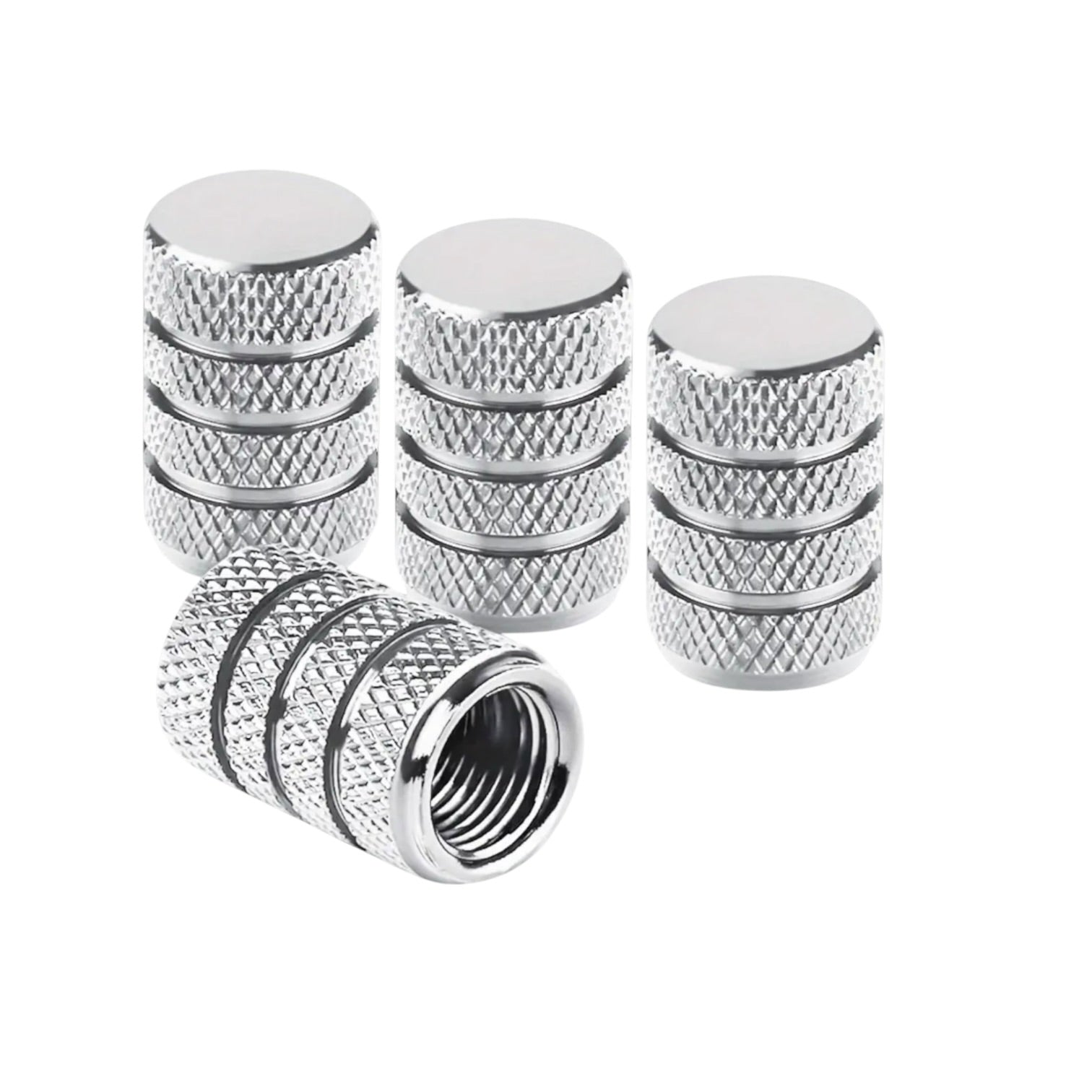 Silver Valve Stem Caps