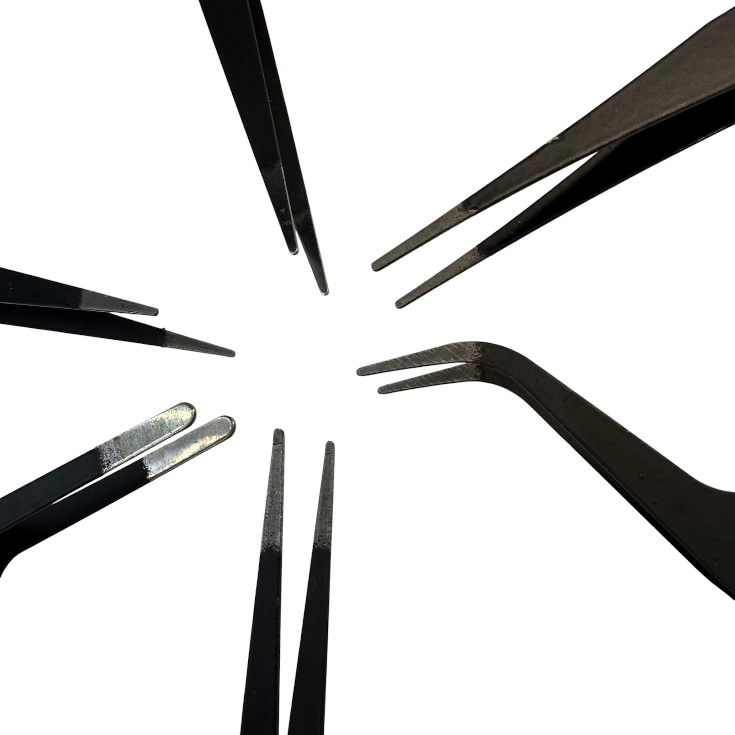 6 Piece Precision Tweezers Set-Anti ESD Stainless Steel