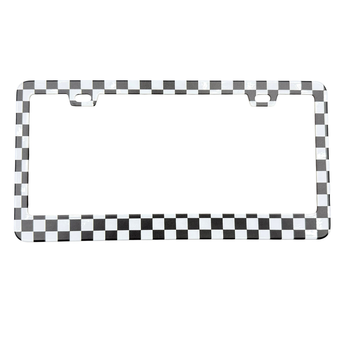 Checkered License Plate Frame