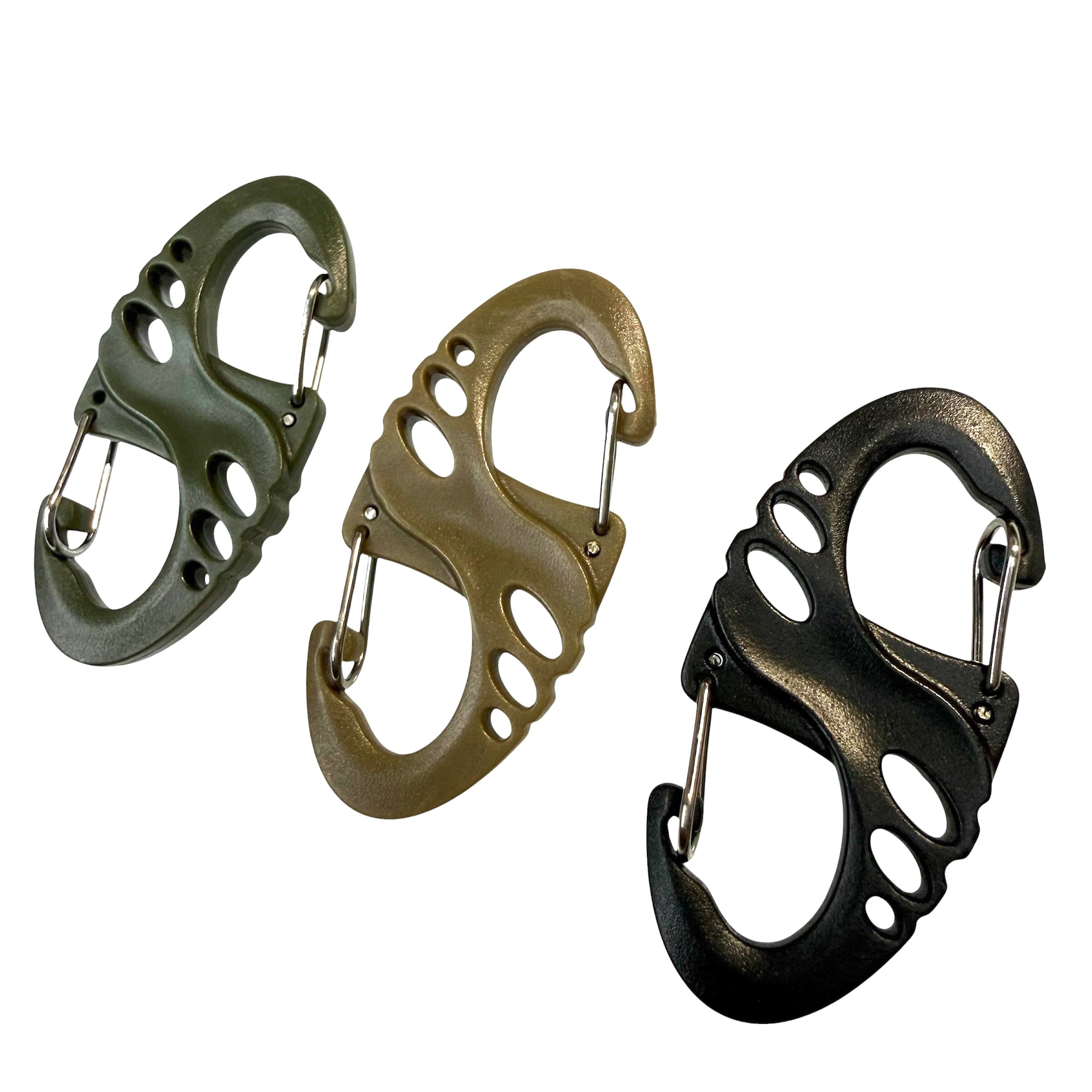 Compact Tactical Double S-Hook Keychain- 2:Pair