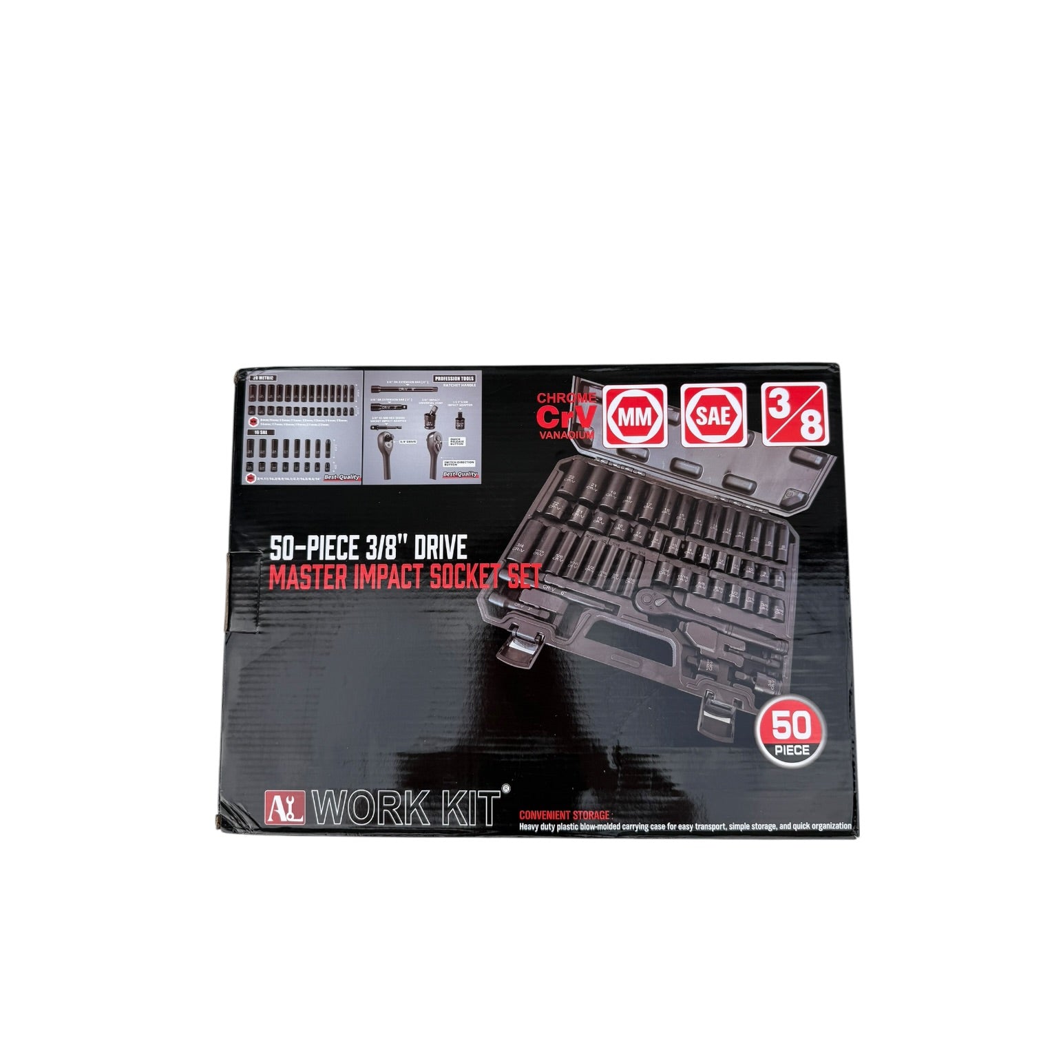 Heavy Duty 3/8" Drive Socket Set
