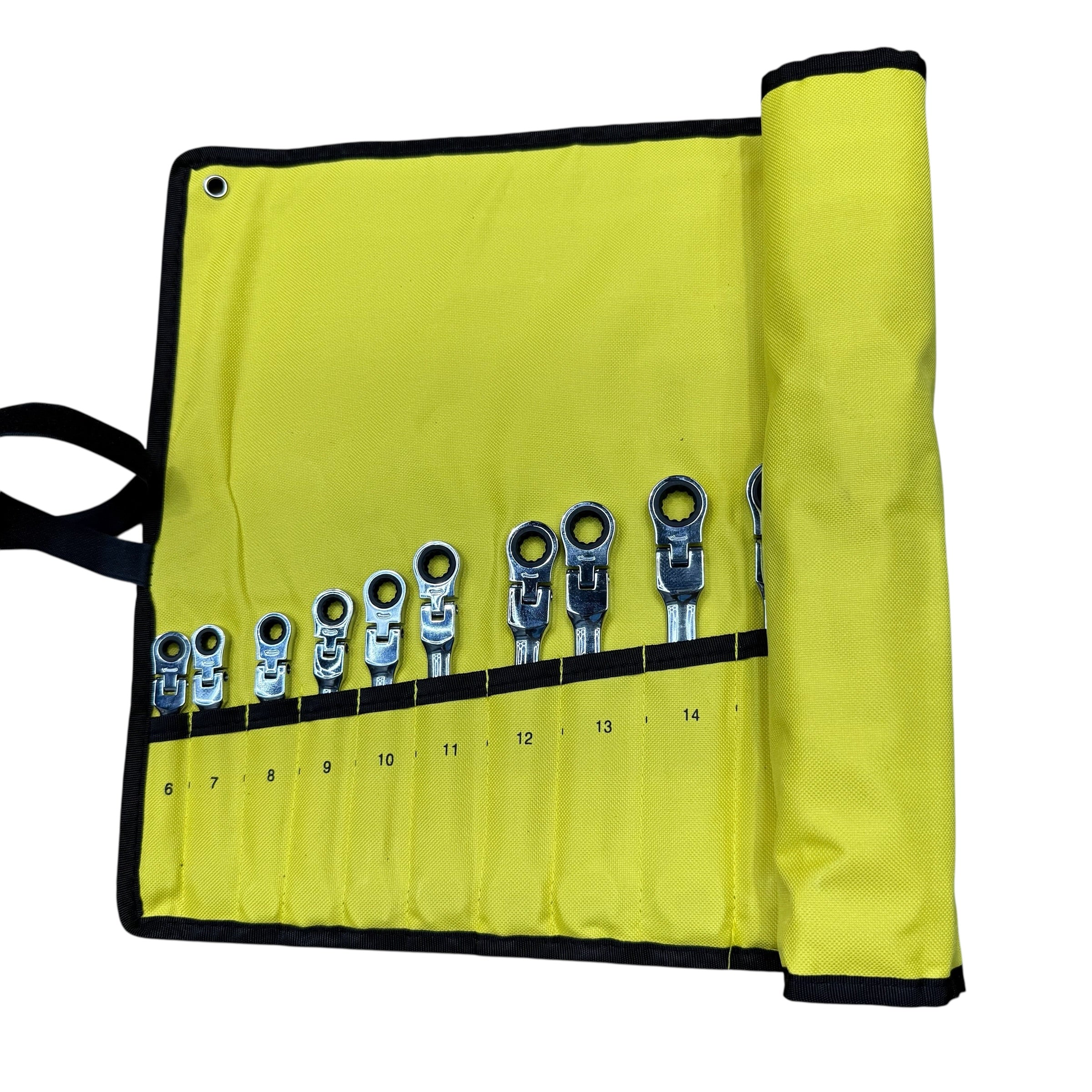 16 Pcs Double-ended Flexible Ratchet Wrench Set