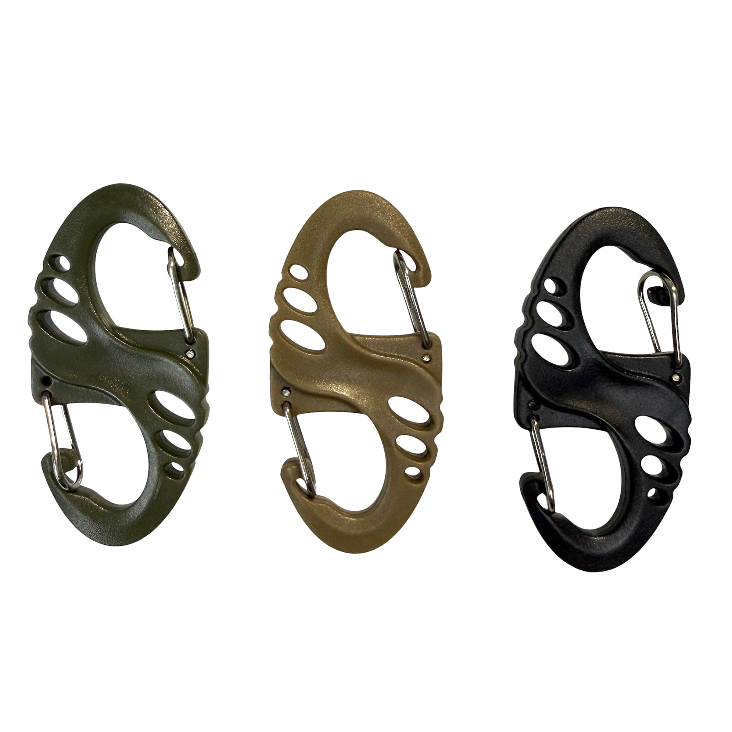 Compact Tactical Double S-Hook Keychain- 2:Pair