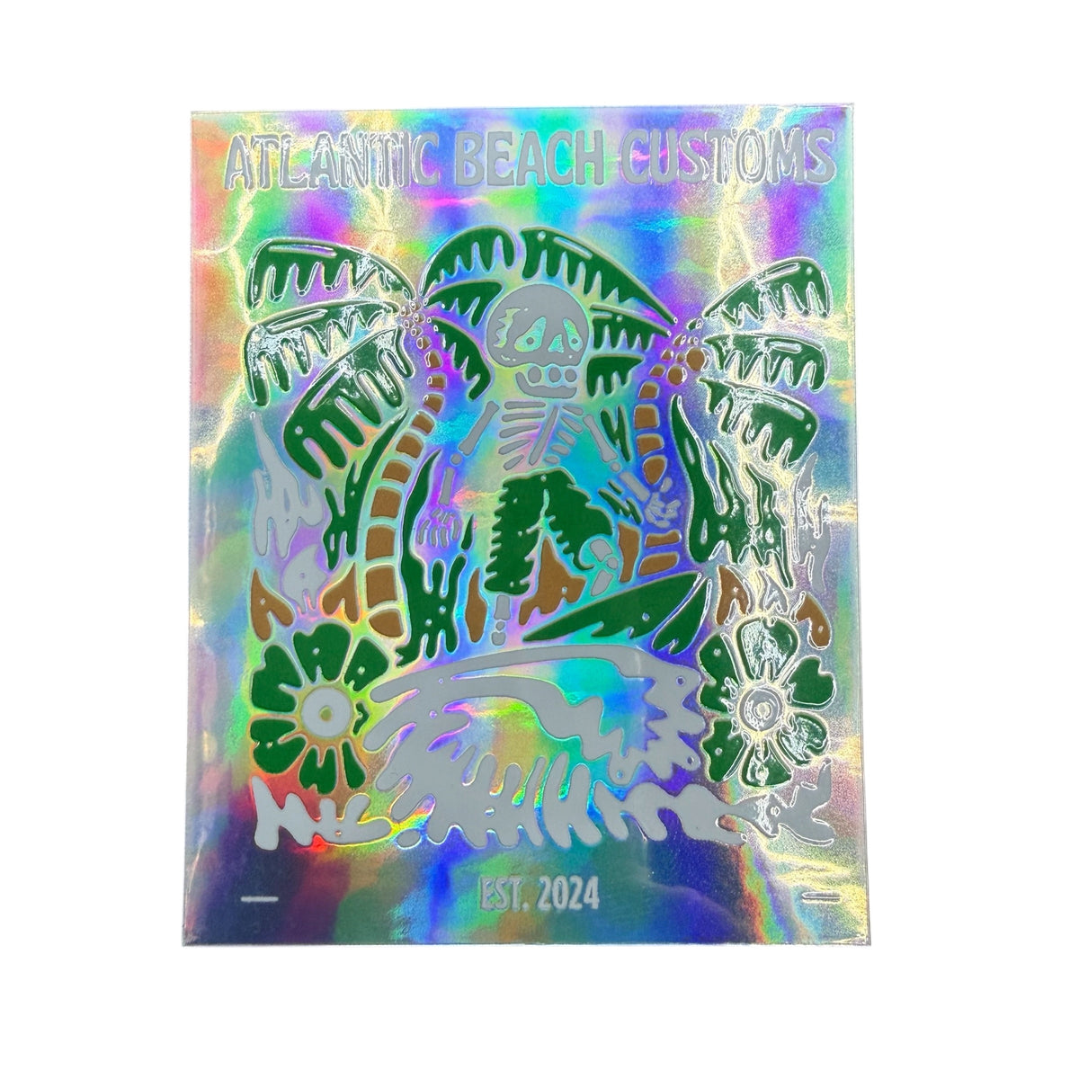 Surfs Up Holographic Sticker