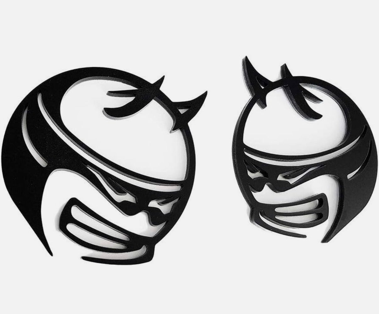 2x Custom Fender Emblem Badges for Scat Pack for Dodge Challenger Charger SRT