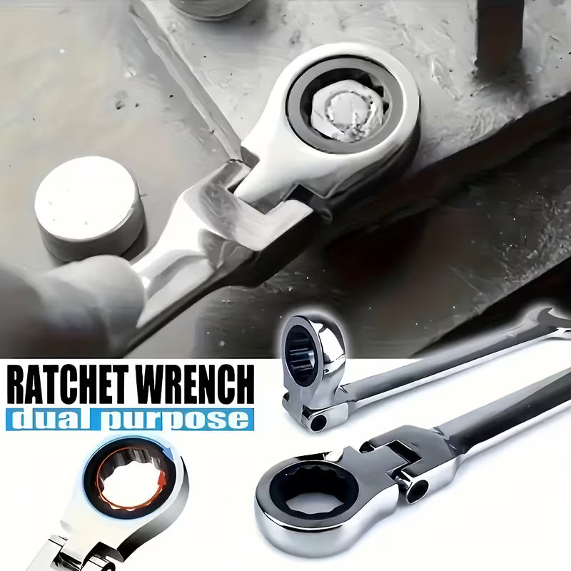 16 Pcs Double-ended Flexible Ratchet Wrench Set