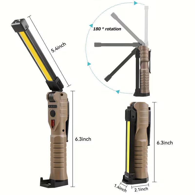 Rechargeable COB LED Work Light with Magnetic Base